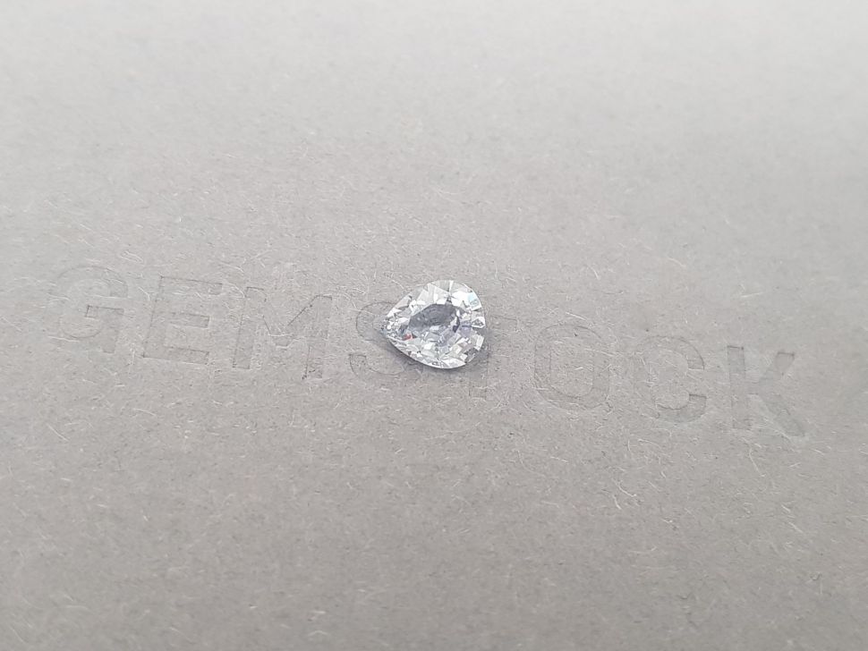 Untreated white sapphire in pear cut 1.03 ct, Madagascar Image №3