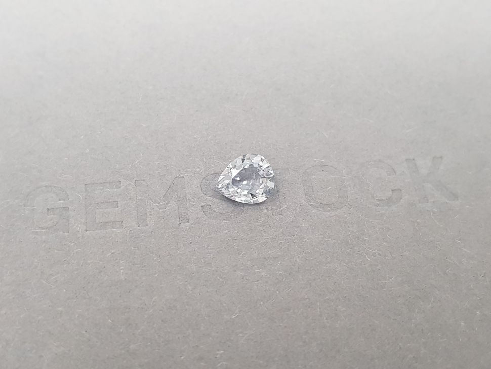 Untreated white sapphire in pear cut 1.03 ct, Madagascar Image №2