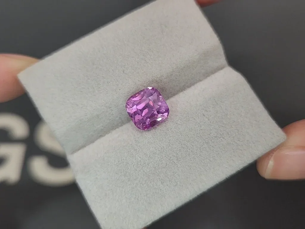 Saphir rose rutile taille coussin non chauffé, effet soie, 4,52 ct, Sri Lanka Image №4
