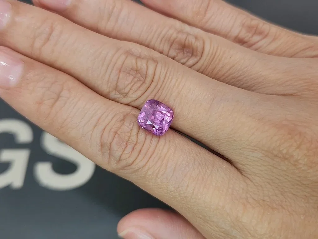 Saphir rose rutile taille coussin non chauffé, effet soie, 4,52 ct, Sri Lanka Image №2