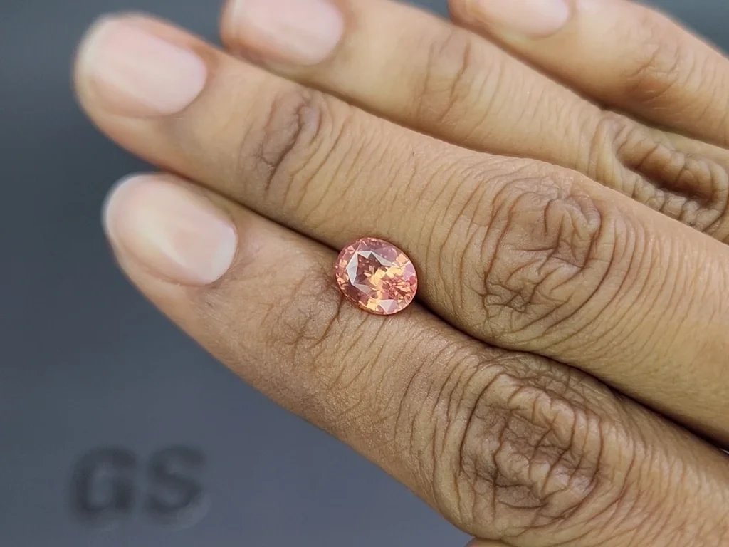Unheated sapphire Padparadscha oval cut 2.06 carats, Sri Lanka  Image №2