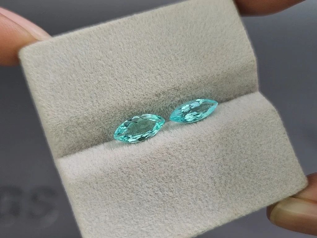Tourmaline Paraiba taille marquise néon 1,36 carat, Mozambique Image №4