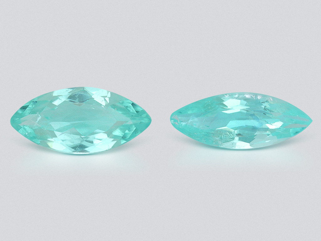 Tourmaline Paraiba taille marquise néon 1,36 carat, Mozambique Image №1