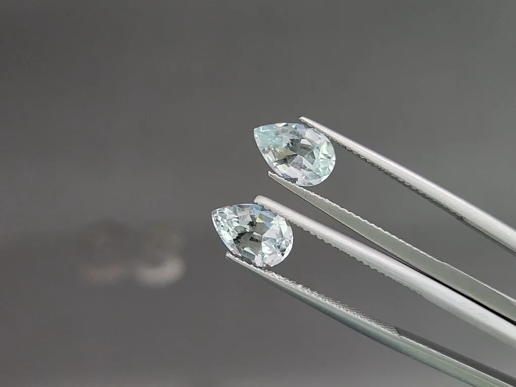 Satz aquamarine im birnenschliff 4,85 karat, Madagaskar Image №4