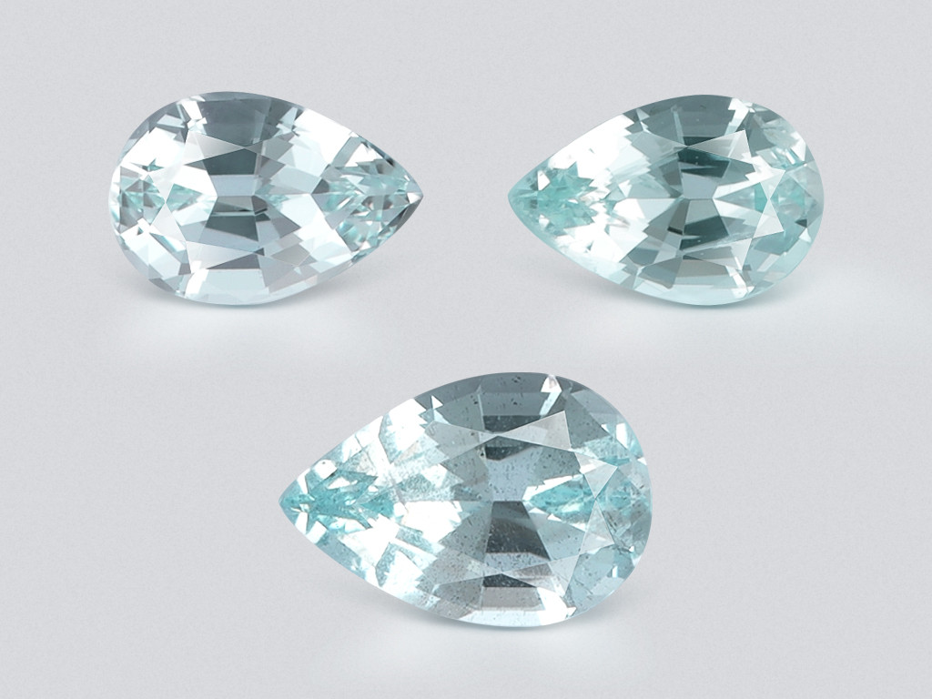 Satz aquamarine im birnenschliff 4,85 karat, Madagaskar Image №1