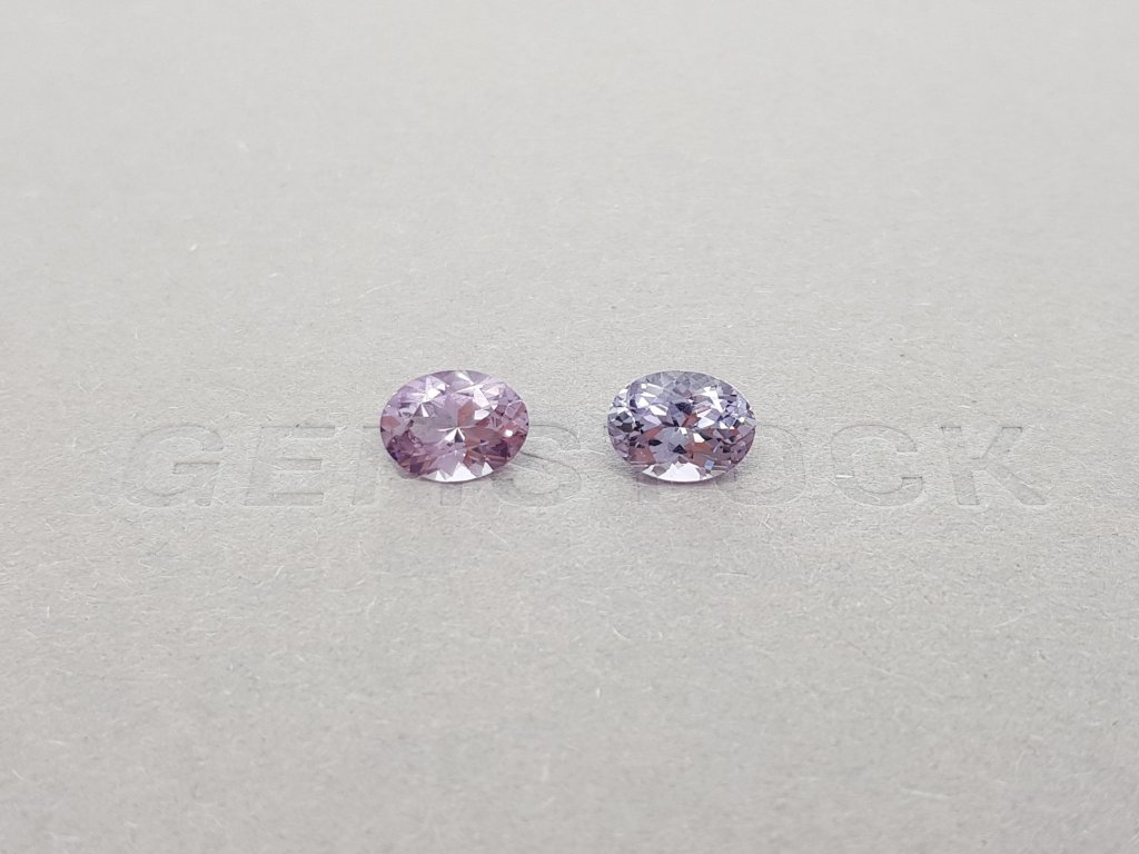 Delicate lavender pair of spinels 2.71 ct, Burma Image №1