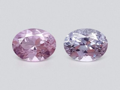 Delicate lavender pair of spinels 2.71 ct, Burma photo