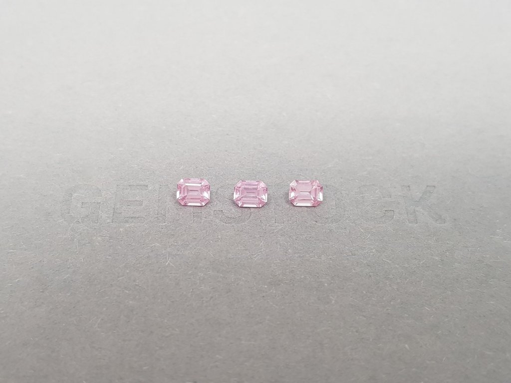 Set of pink spinel octagon cut 1.00 ct, Tanzania Image №1