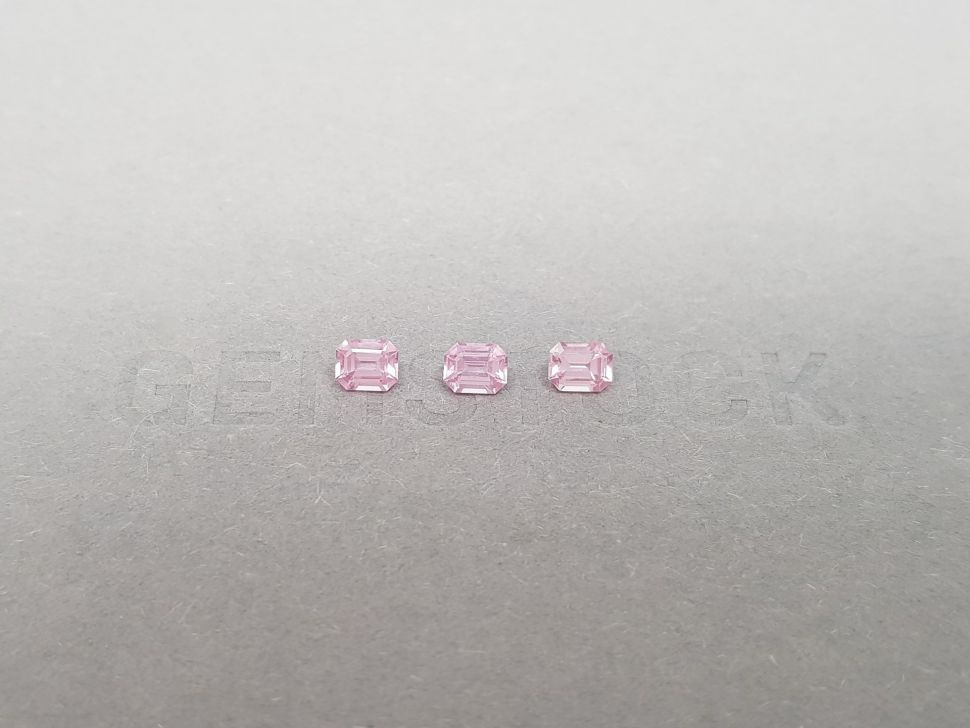 Set of pink spinel octagon cut 1.00 ct, Tanzania Image №1