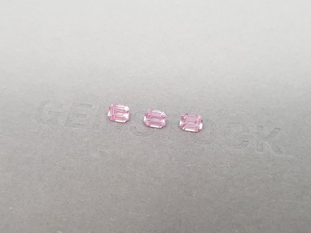 Set of pink spinel octagon cut 1.00 ct, Tanzania Image №3