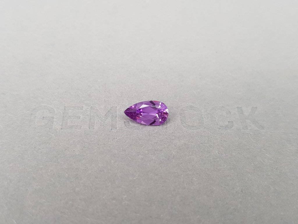 Vivid purple unheated pear cut sapphire 1.23 ct, Madagascar Image №1
