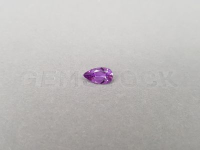 Vivid purple unheated pear-cut sapphire 1.23 ct, Madagascar photo