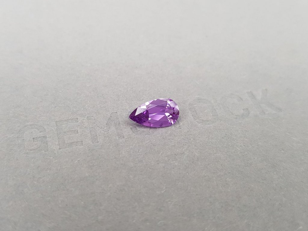 Vivid purple unheated pear cut sapphire 1.23 ct, Madagascar Image №2