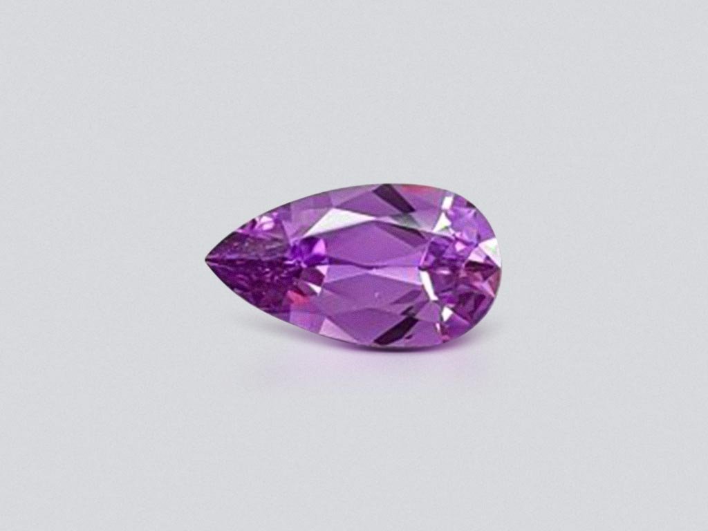 Vivid purple unheated pear cut sapphire 1.23 ct, Madagascar Image №1