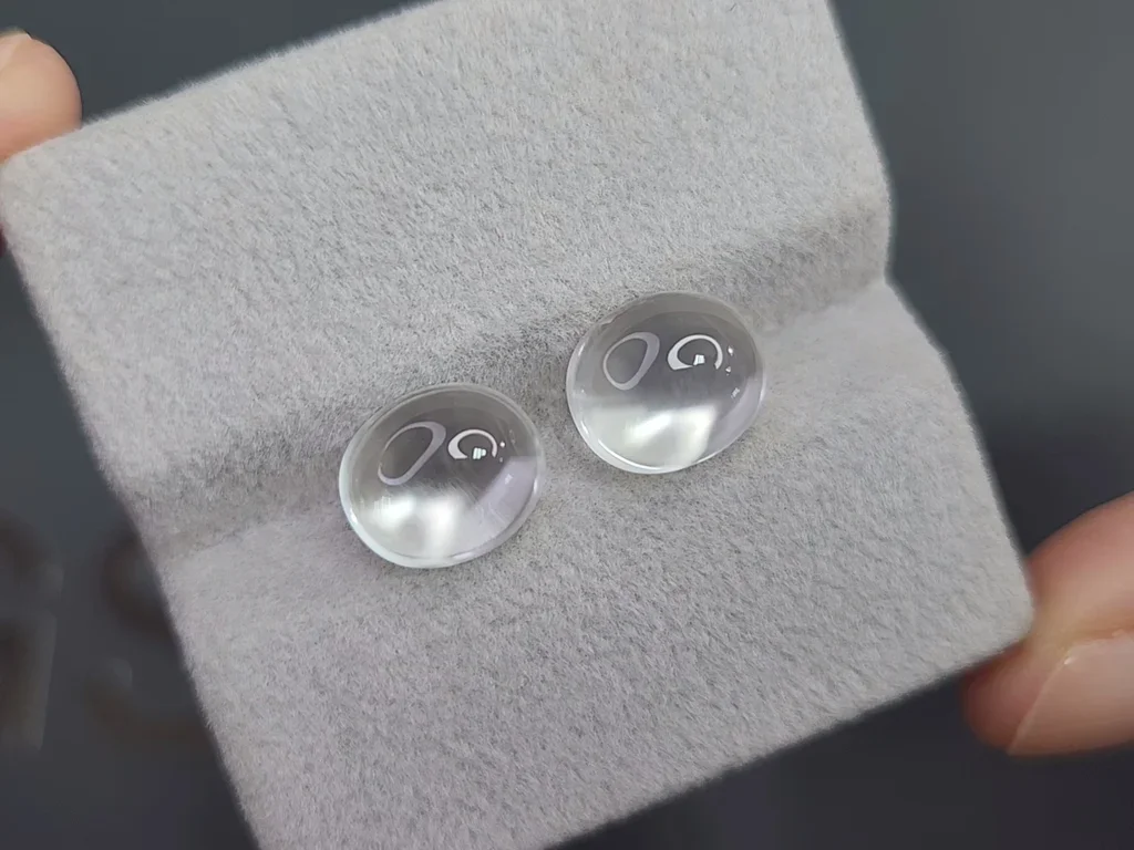 Paire de pierres de lune taille ovale 7,08 carats, Birmanie Image №4
