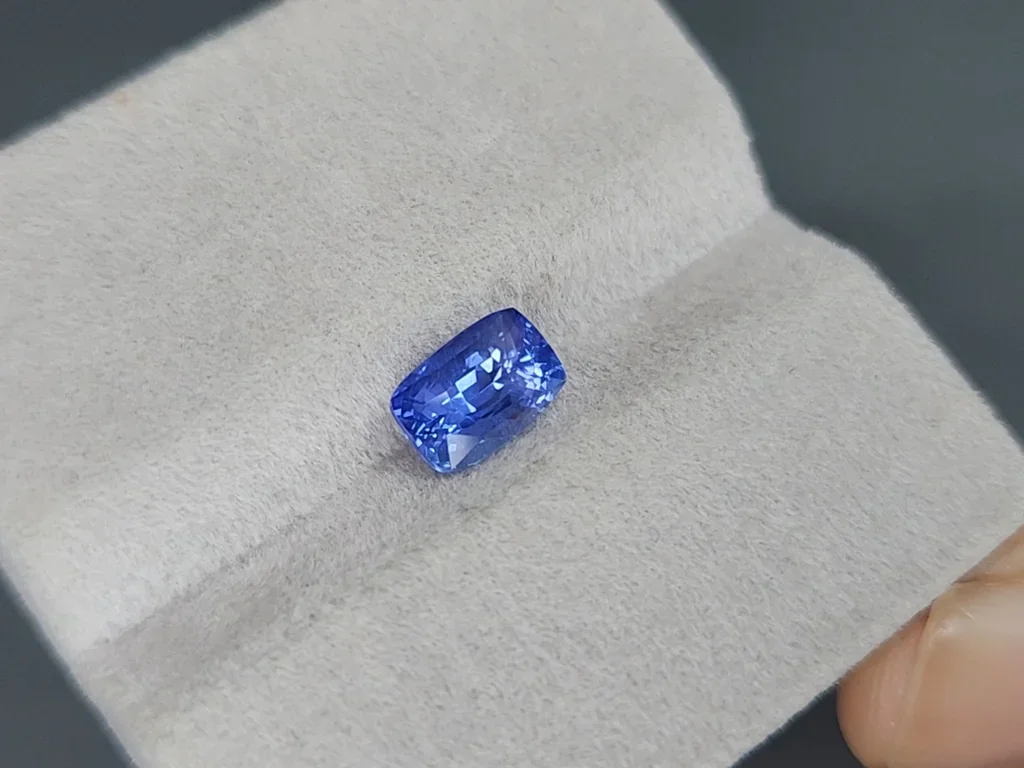 Zafiro azul aciano de talla cojín sin calentar, 2,02 quilates, Sri Lanka Image №4