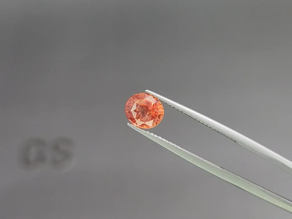 Unheated sapphire Padparadscha oval cut 2.03 carats, Sri Lanka  Image №3