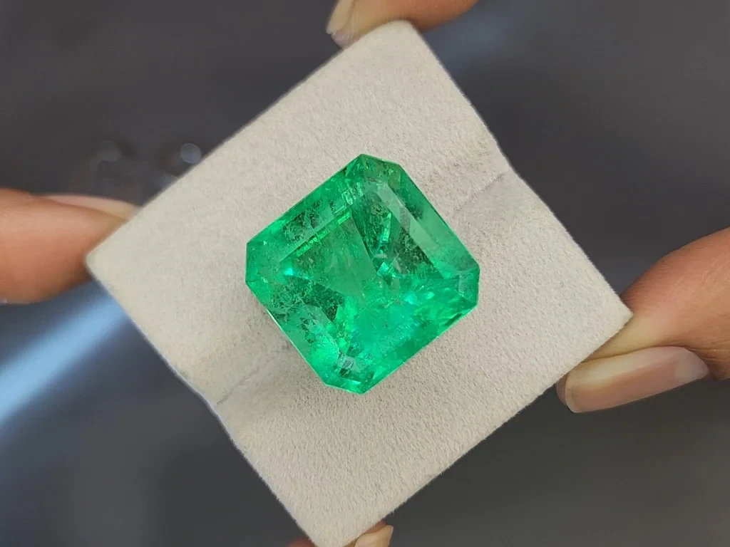 Large emerald  Intense Green octagon cut 29.23 carats, Colombia Image №4