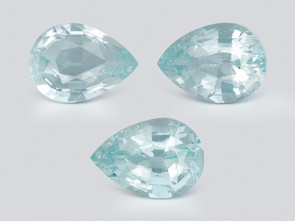 Ensemble aigues-marines taille poire, 1,97 carat, Madagascar Image №1
