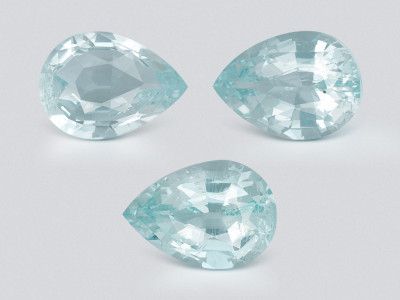 Ensemble aigues-marines taille poire, 1,97 carat, Madagascar photo