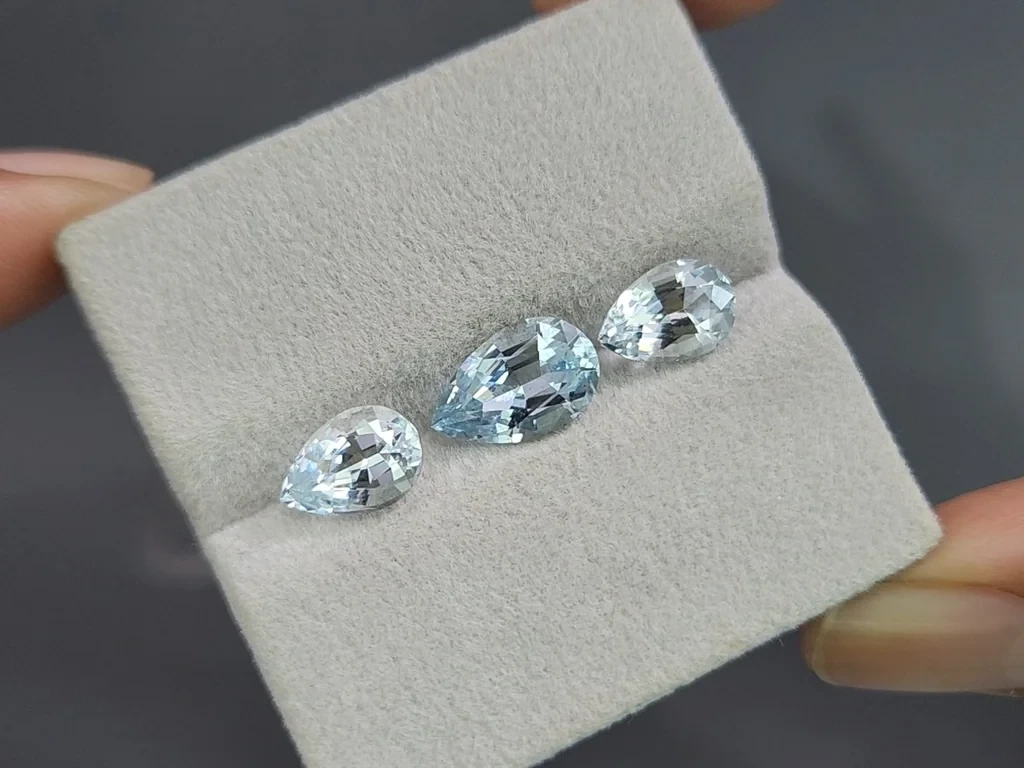 Satz aquamarine im birnenschliff 4,76 karat, Madagaskar Image №5