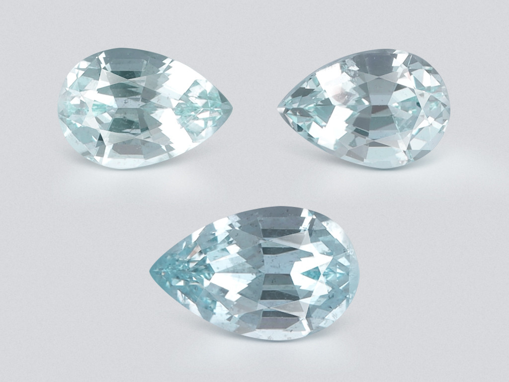 Satz aquamarine im birnenschliff 4,76 karat, Madagaskar Image №1
