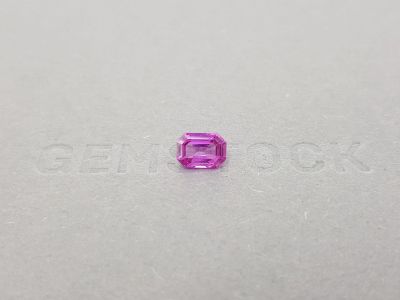 Unheated vivid pink sapphire in octagon cut 1.33 ct, Sri Lanka photo