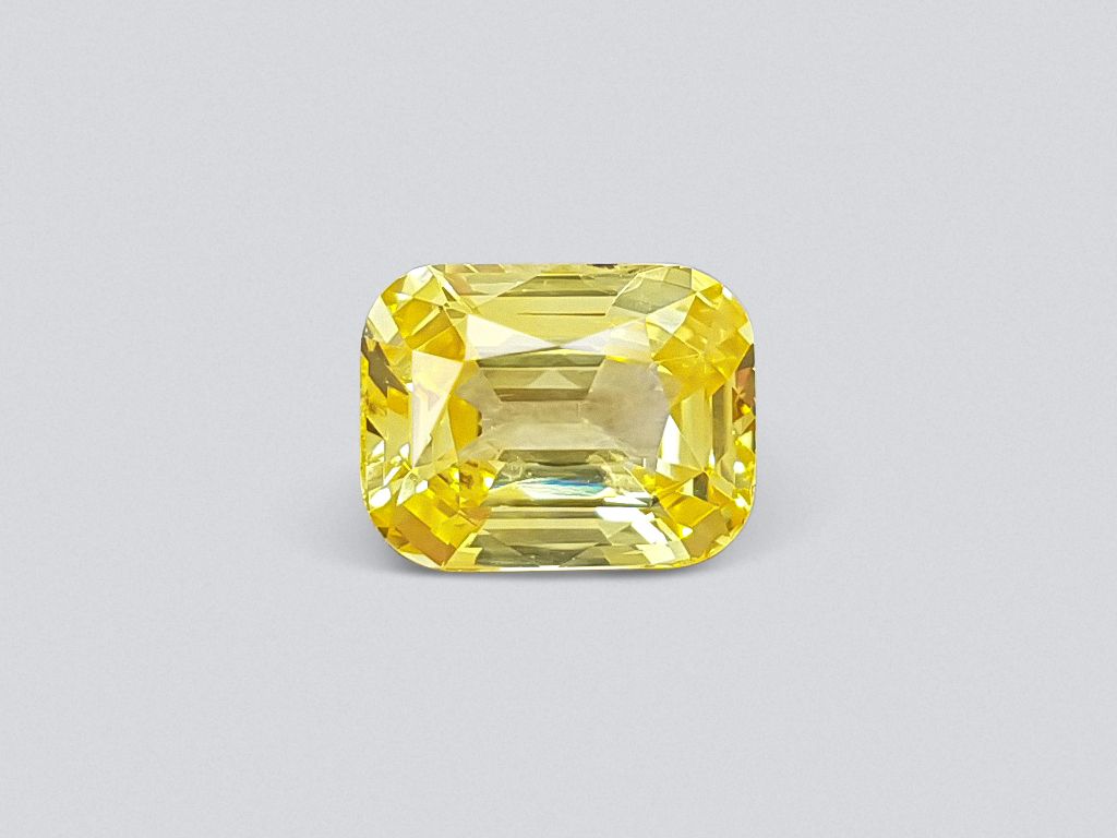 Unheated cushion cut yellow sapphire 8.63 carats, Sri Lanka Image №1