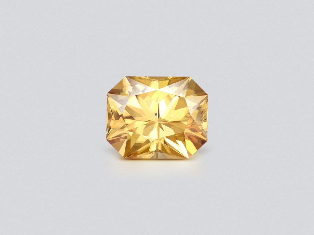 Oro amarillo con circonita talla radiante de 10,77 quilates, Sri Lanka Image №1