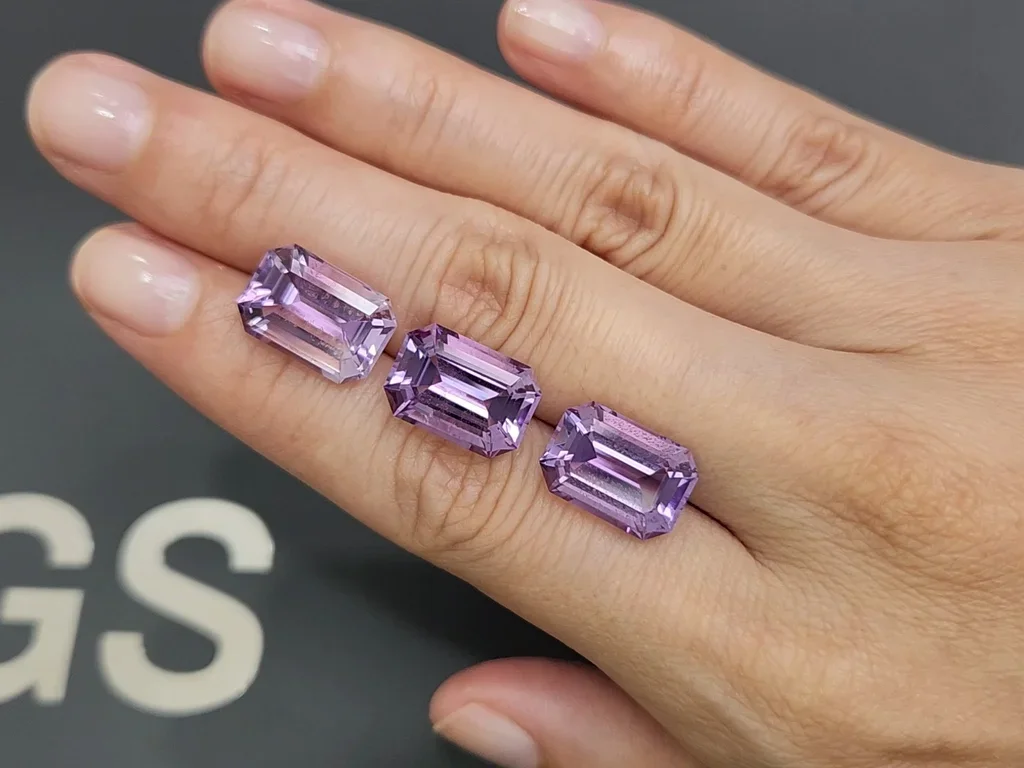 Set of octagon-cut amethysts 19.17 carats  Image №2