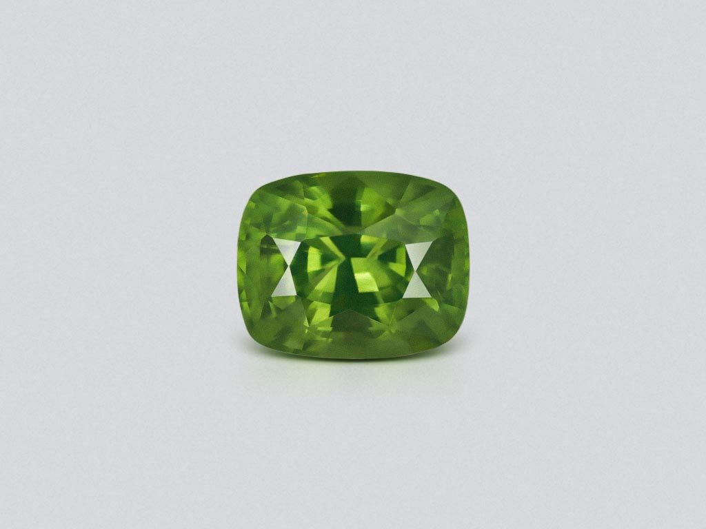 Rare zircon vert naturel taille coussin 8,50 carats, Tanzanie  Image №1