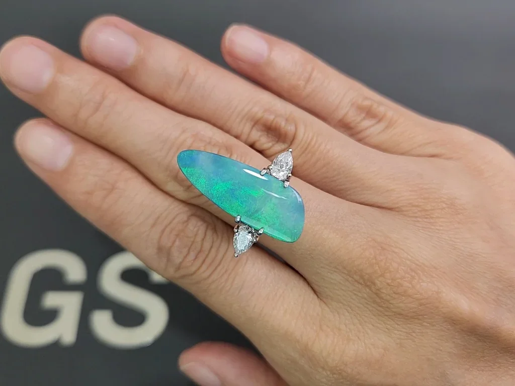 Doublet opal cabochon cut 7.11 carats, Australia Image №5