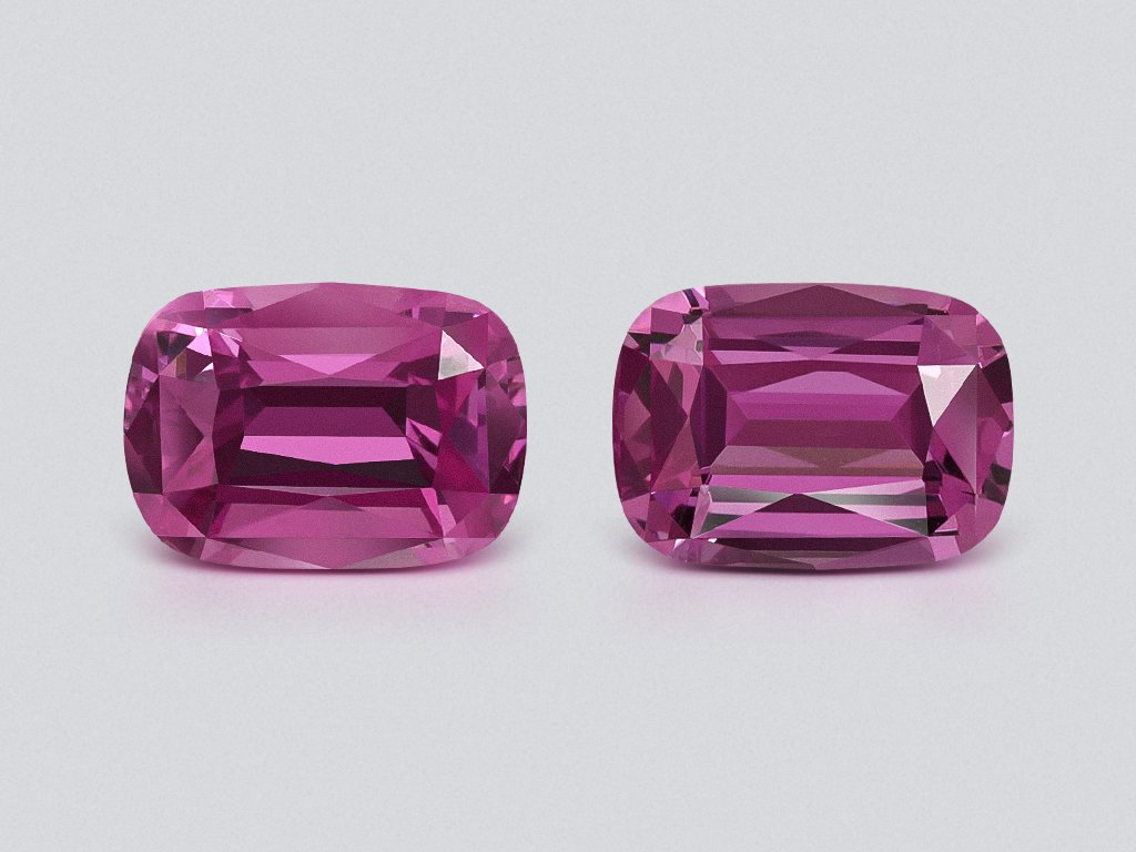 Paar rhodolith-granate im kissenschliff 2,25 carats, Tansania Image №1