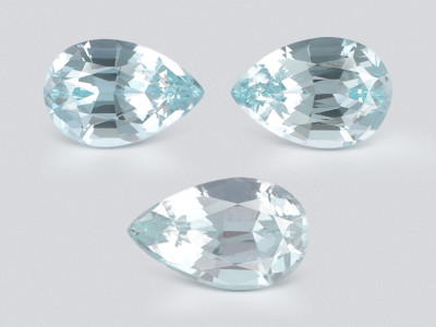 Satz aquamarine im birnenschliff 4,10 karat, Madagaskar photo