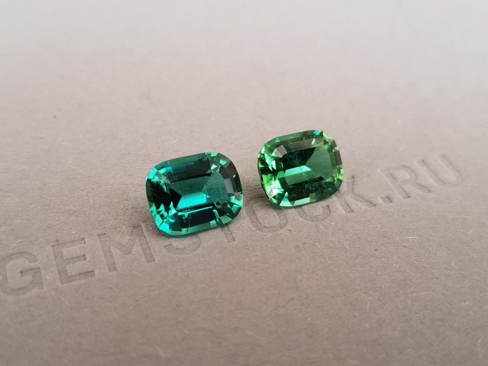 Blue and mint green tourmalines 5.01 ct, Afghanistan Image №2
