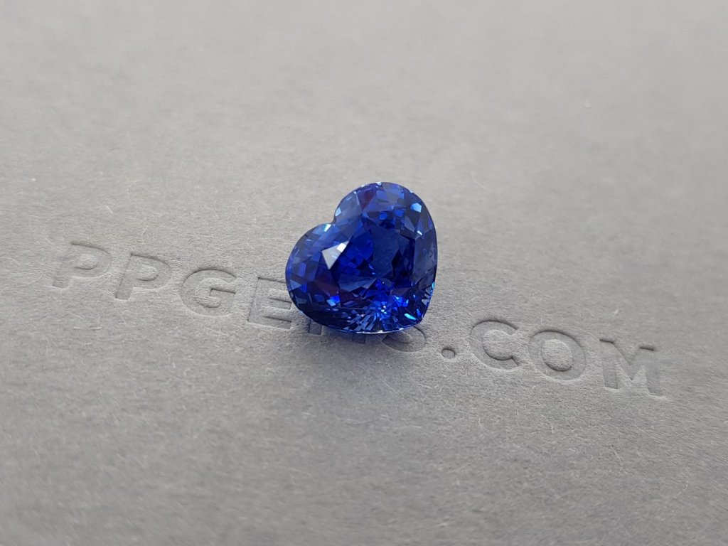 Unheated heart-shaped sapphire 5.05 ct, Sri Lanka, GRS Image №2