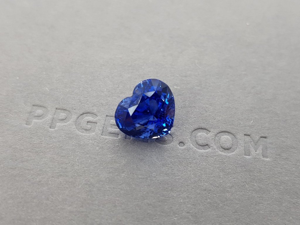 Unheated heart-shaped sapphire 5.05 ct, Sri Lanka, GRS Image №4