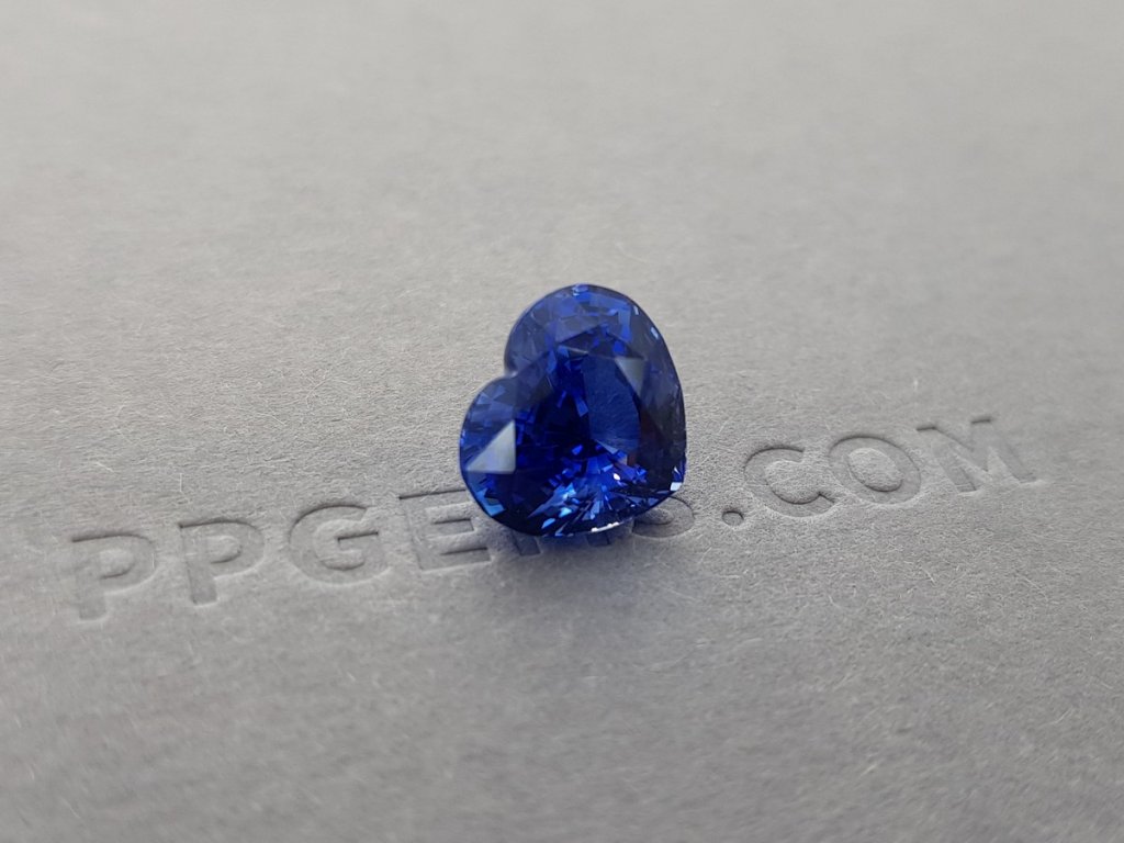 Unheated heart-shaped sapphire 5.05 ct, Sri Lanka, GRS Image №3