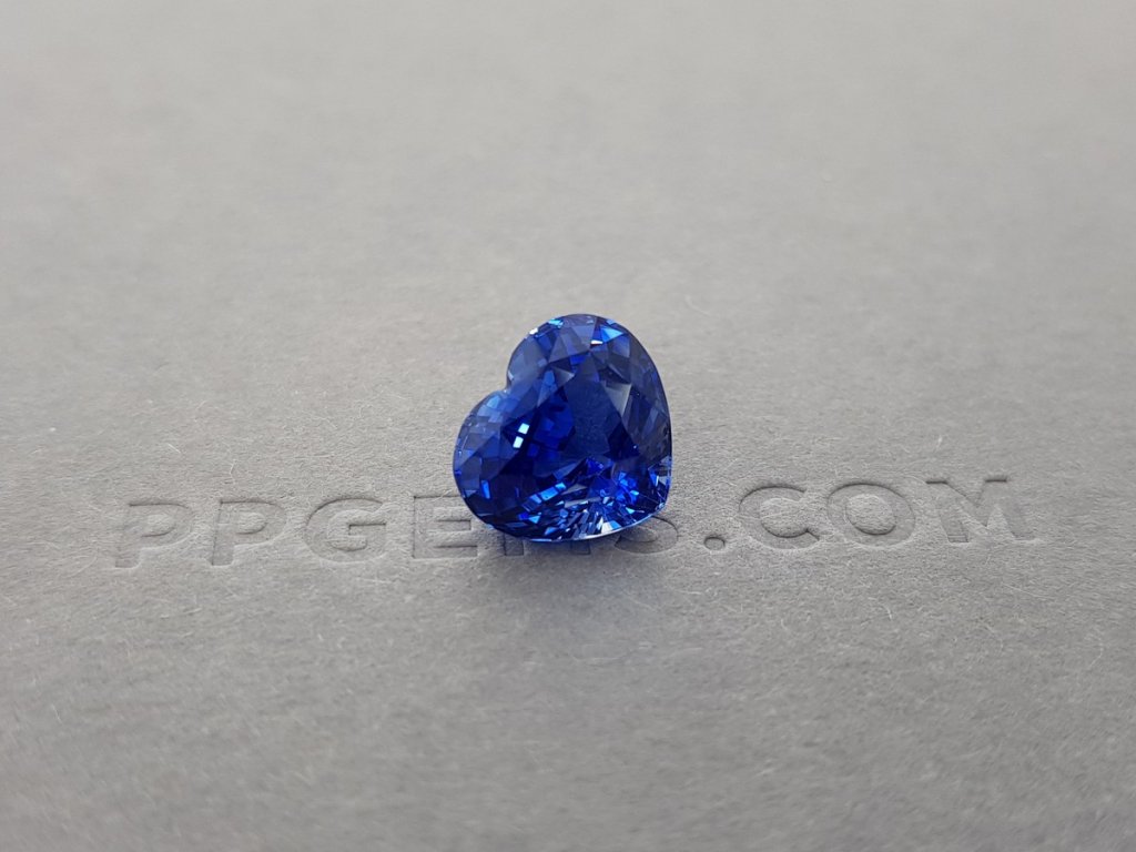 Unheated heart-shaped sapphire 5.05 ct, Sri Lanka, GRS Image №5