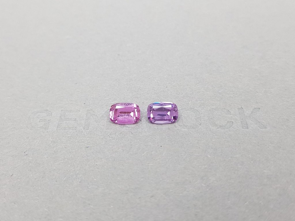 Pair of violet and pink sapphires 1.54 ct, Madagascar Image №1