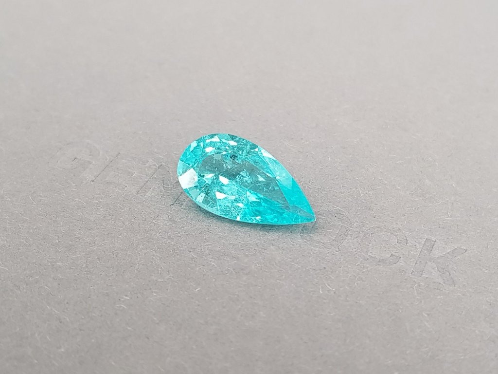 Rare neon blue tourmaline Paraiba in pear cut 5.35 ct Image №3