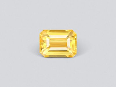 Octagon-cut golden sapphire 3.02 ct, Sri Lanka photo