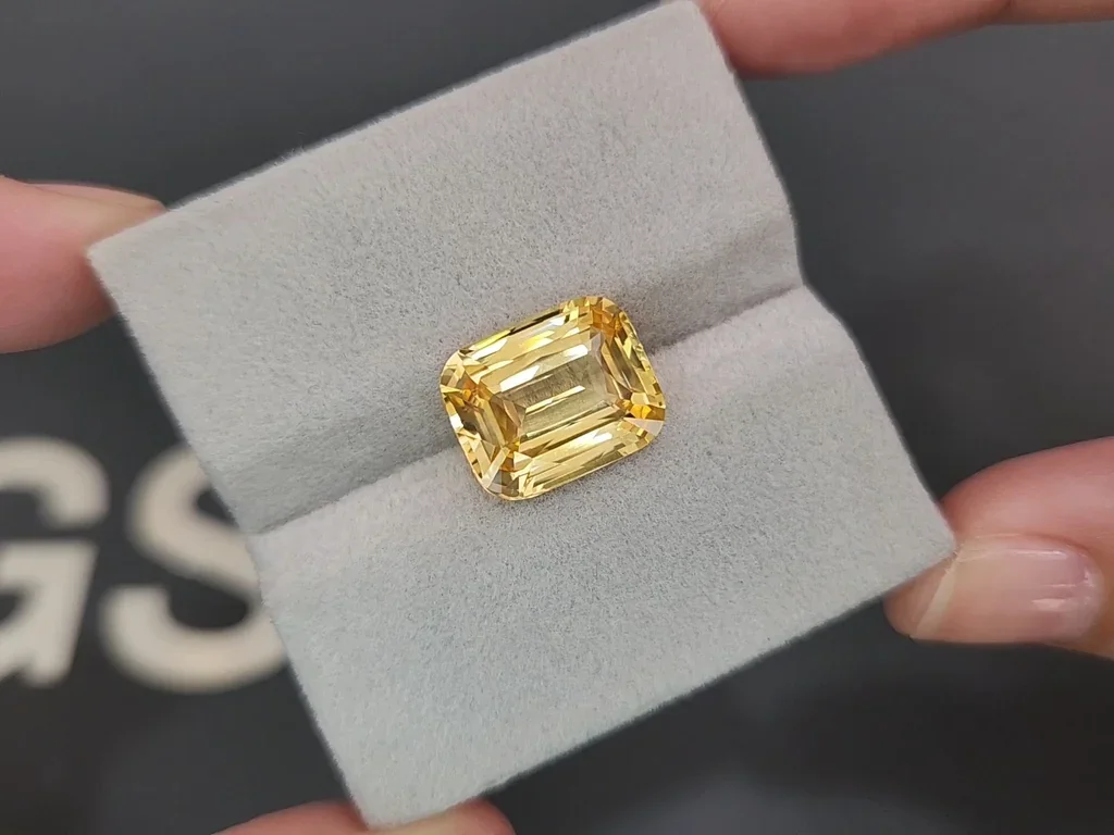 Unheated sapphire Vivid Yellow cushion cut 8.56 carats, Sri Lanka Image №4