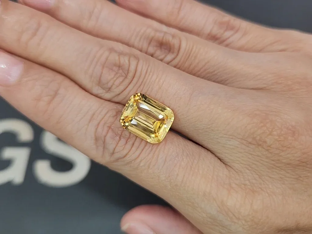 Unheated sapphire Vivid Yellow cushion cut 8.56 carats, Sri Lanka Image №2