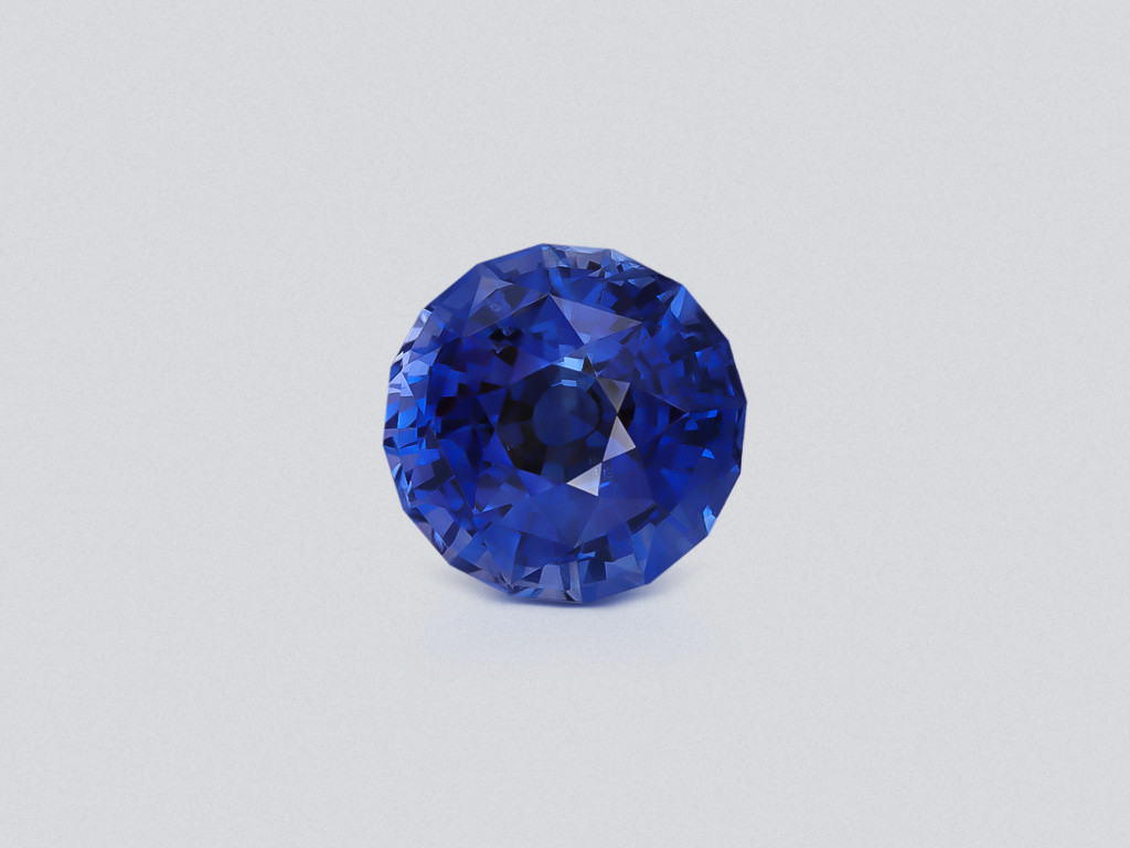 Zafiro azul aciano de talla redonda de 4,14 carats, de Sri Lanka Image №1