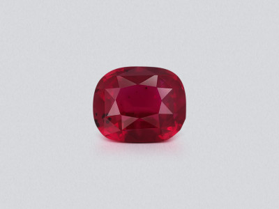 Unheated ruby Pigeon blood cushion cut 1.59 carats, Mozambique photo